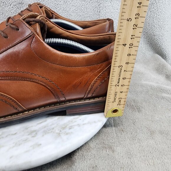Nunn Bush Shoes Mens Size 12 Centro Flex Brown Leather Lace Up Oxfords *GUC* main image 10